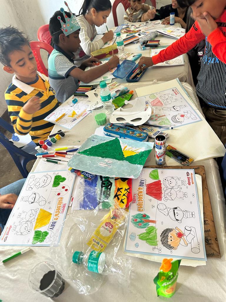 A photograph capturing a moment of community service and trust engagement.